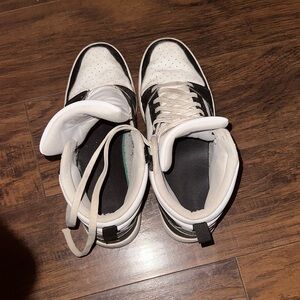 Black and White High-Top Sneakers